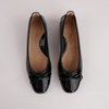 Sarah Black Patent Leather Ballet Flats