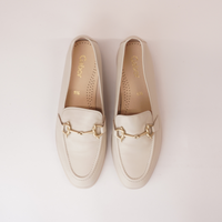 Lana Cream Leather Loafers