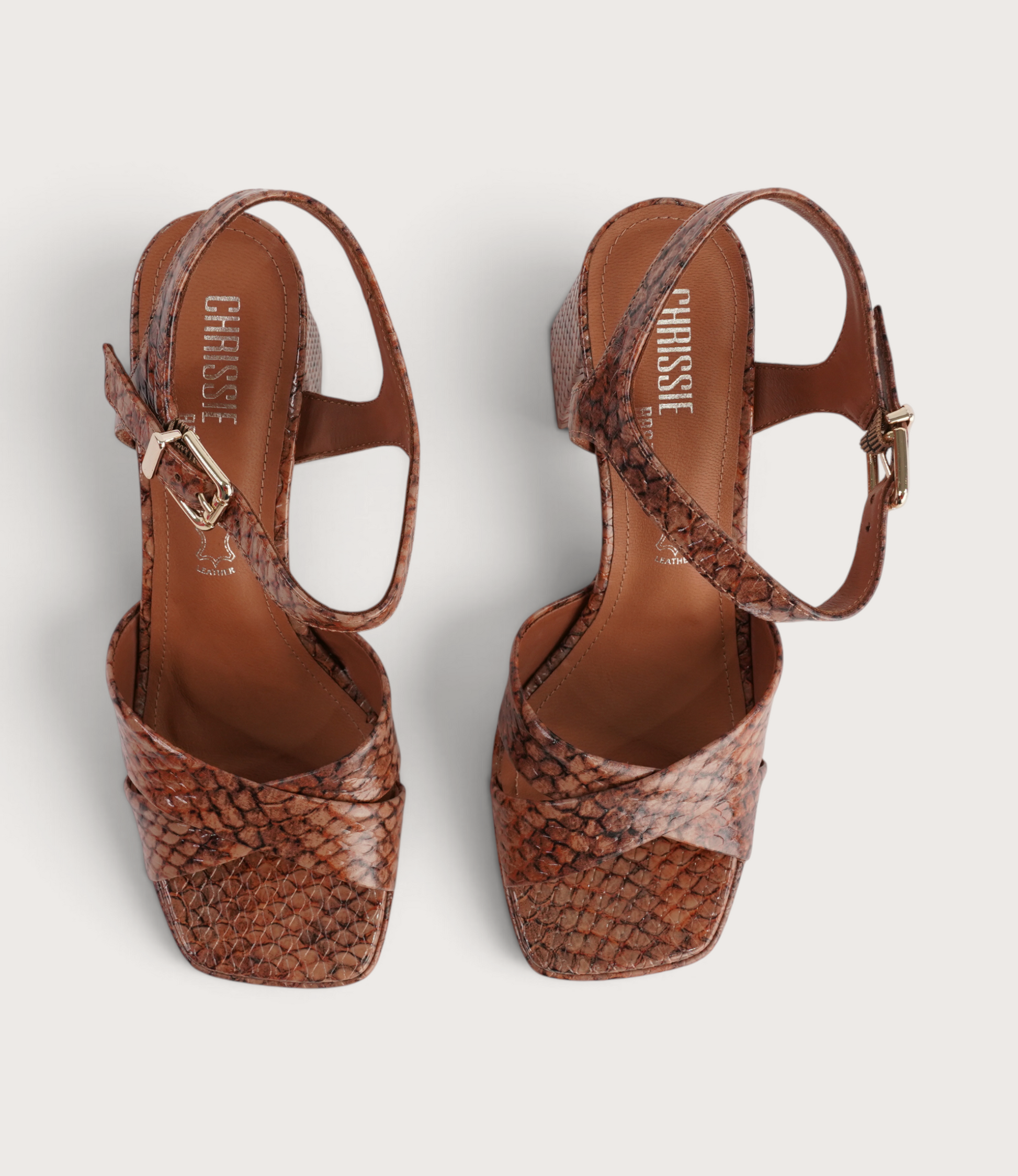 Runaway Python Leather Heels