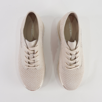 Endo Ivory Raffia/ Milk Leather Sneakers