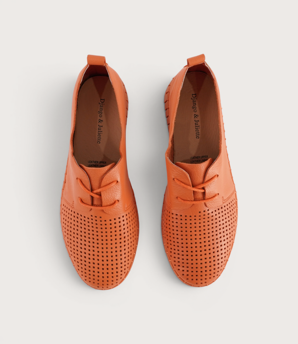 Huston Orange/ Orange Sole Leather Sneakers