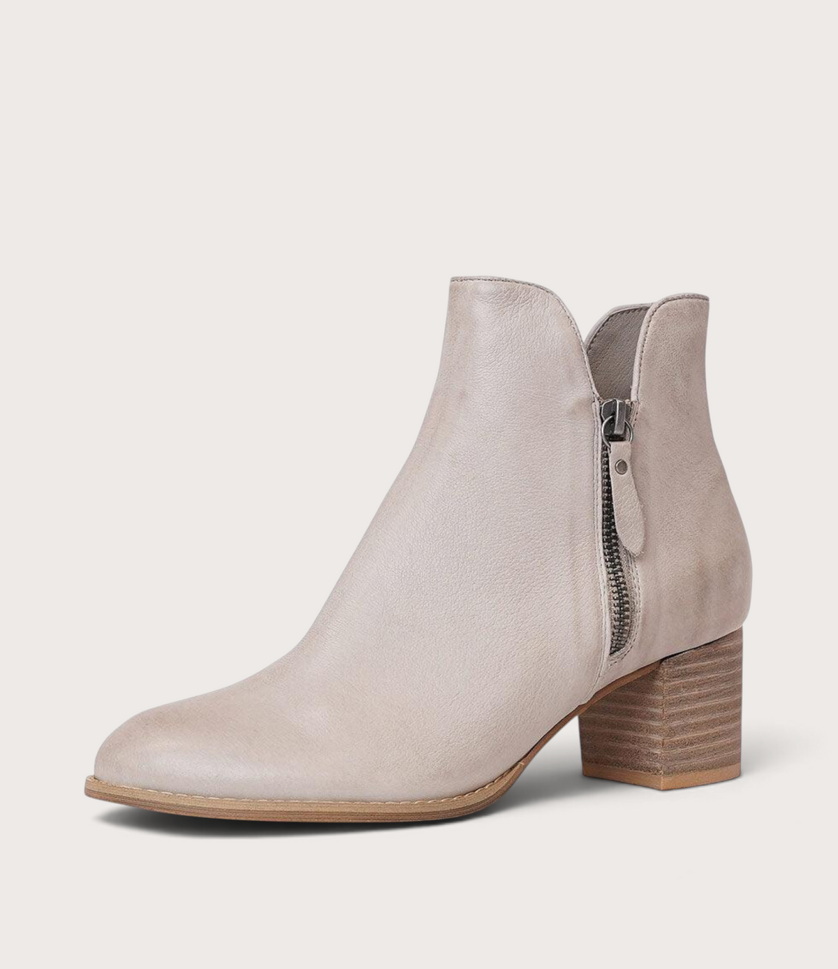 Shiannely Smoke Leather Ankle Boots