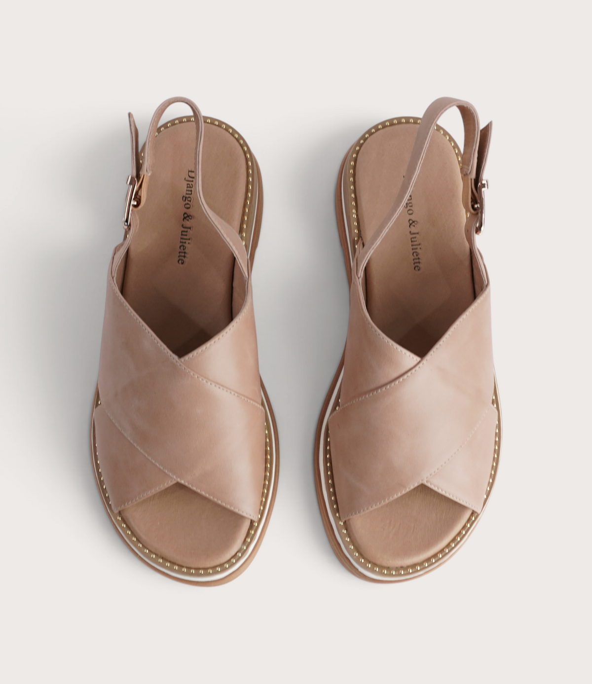 Sasi Cappuccino Leather Sandals