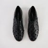 Aksel Black Leather Lace Up Flats