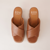 Zelie Brandy Leather Espadrille Wedges