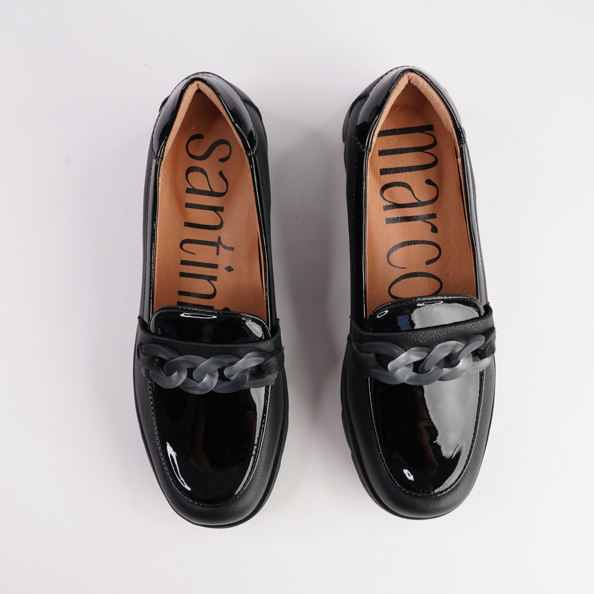 Barcelona Black Multi Leather Loafers - MARCO SANTINI | Shouz