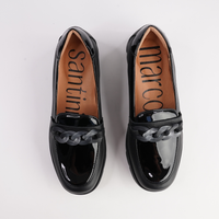 Barcelona Black Multi Leather Loafers - MARCO SANTINI | Shouz