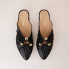 Fibby Black Leather Flats