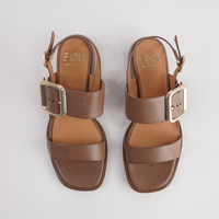 Ikam Pecan Leather Sandals