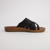 Bride Black Raffia Slides