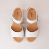 Pina White Leather Sandals