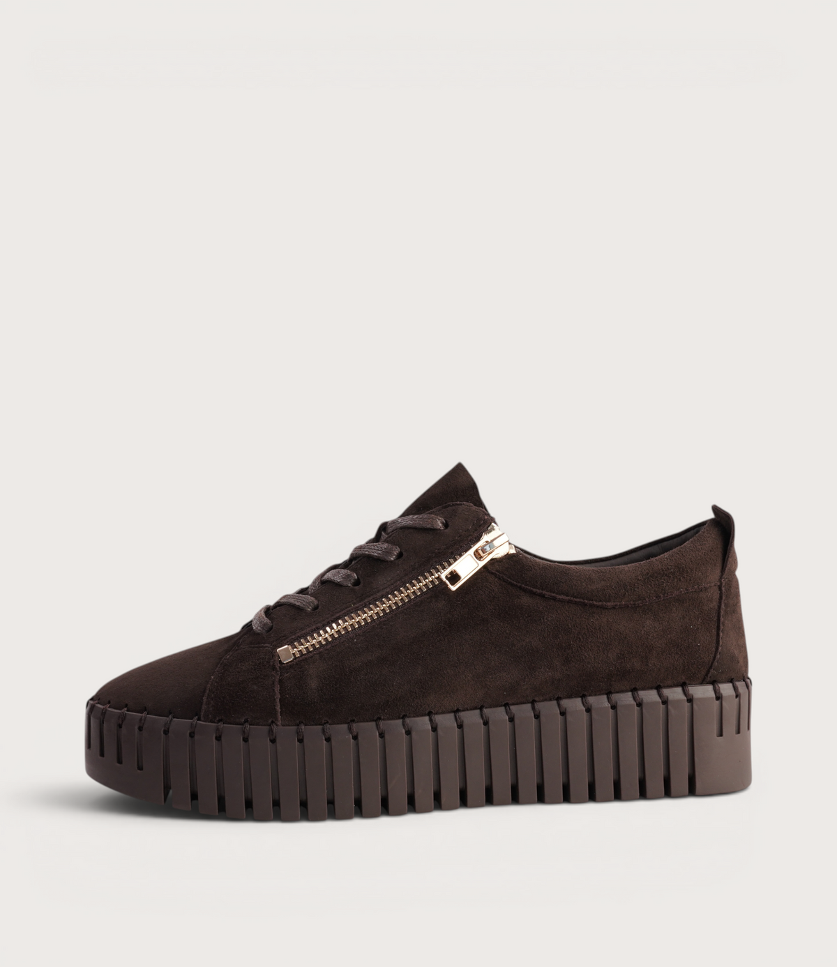 Bump Chocolate Suede Sneakers