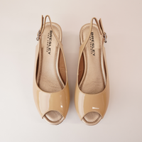 Sabyne Nude Patent Wedges