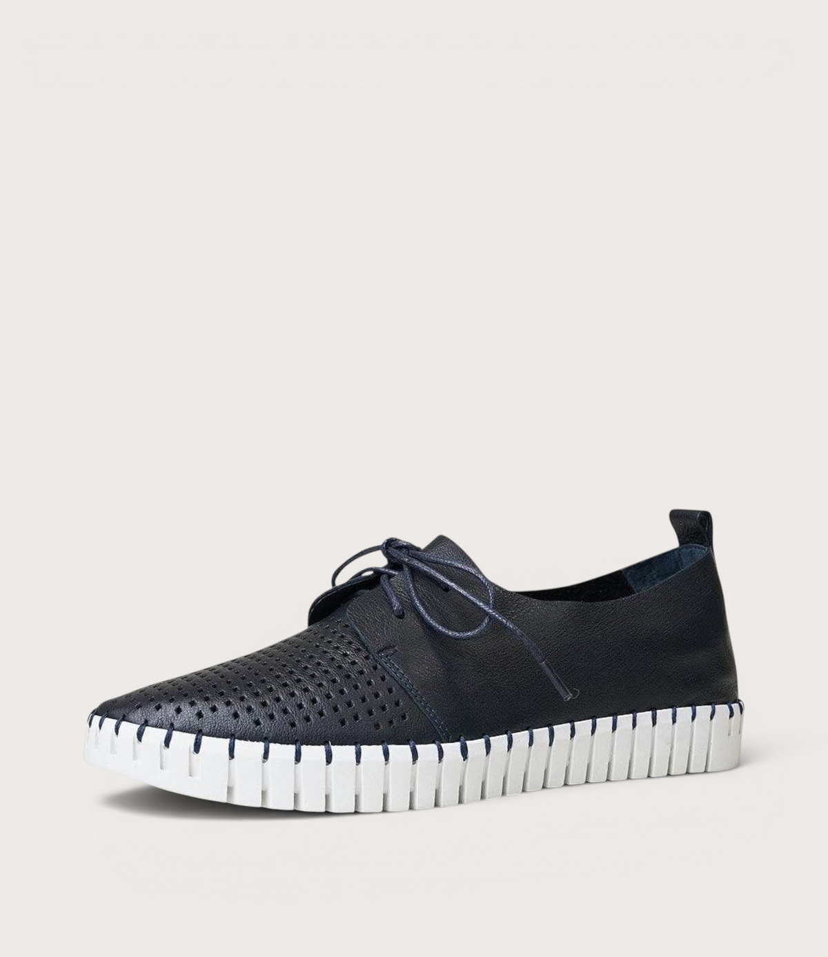 Huston Navy Leather Sneakers