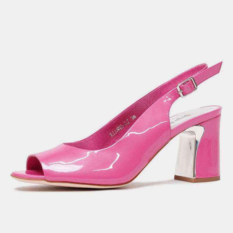 Kianna Bright Pink Patent Leather Heels