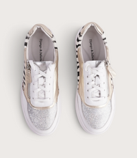 Nevyle White Multi Leather Sneakers