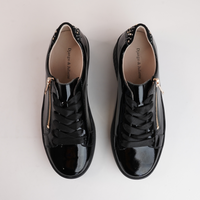 Kees Black Patent Leather Sneakers