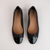 Ildiko Black Patent/ Black Leather Ballet Flats