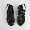 Carola Black Leather Sandals