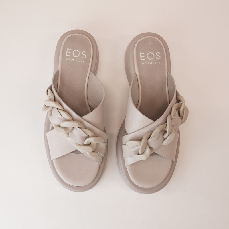 Elease Pebble Leather Slides