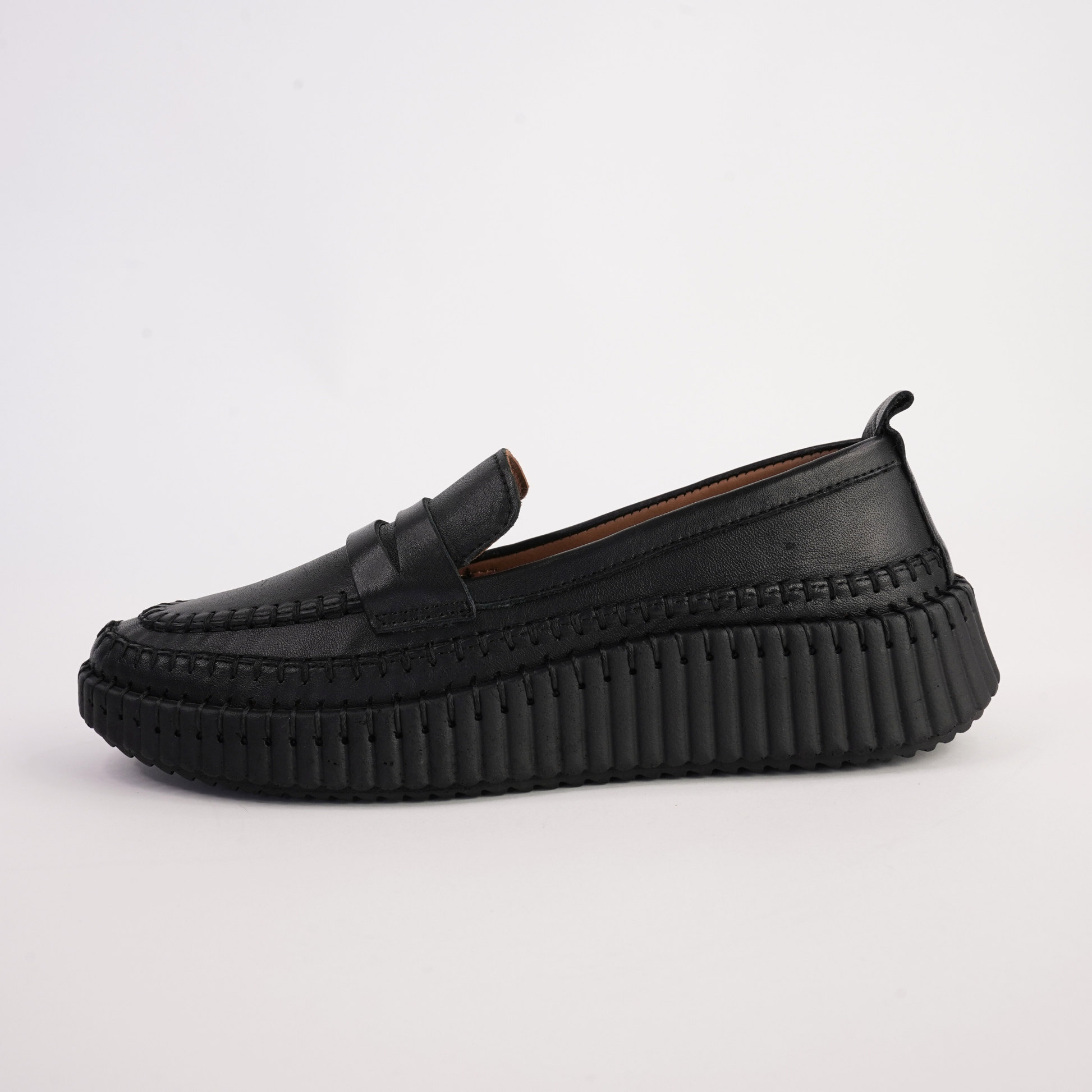 Venice Black Leather Loafers - SALA | Shouz