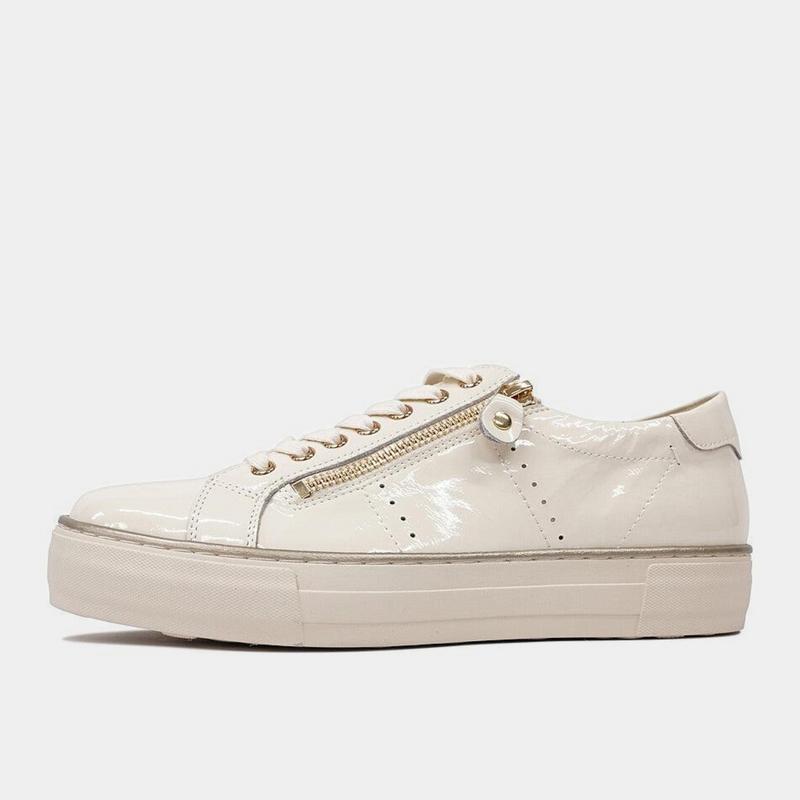 Froggy Ivory Patent Leather Sneakers