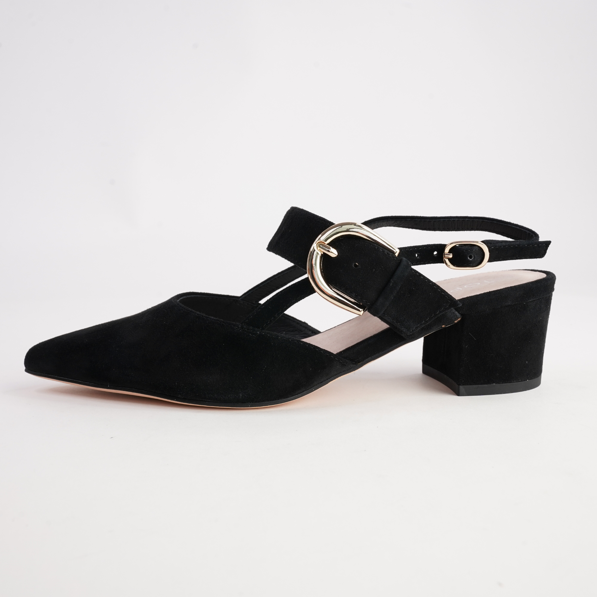 Asten Black Suede Heels - TOP END | Shouz