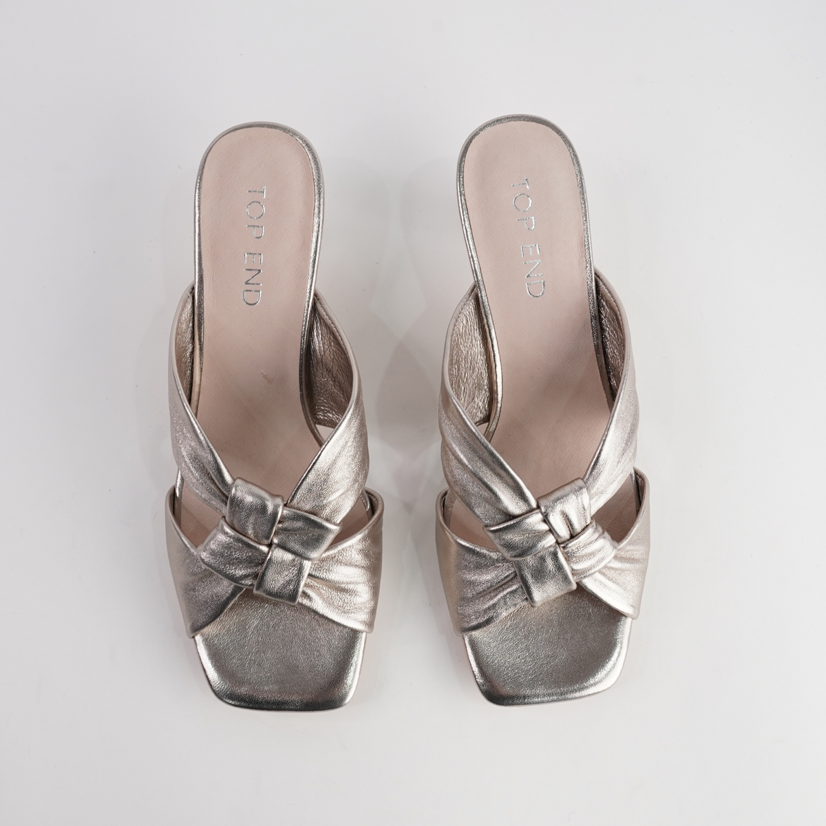 Kineta Platino Leather Heels - TOP END | Shouz