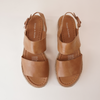 Atha Dark Tan Leather Sandals