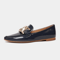 Socoro Navy Patent Leather Loafers