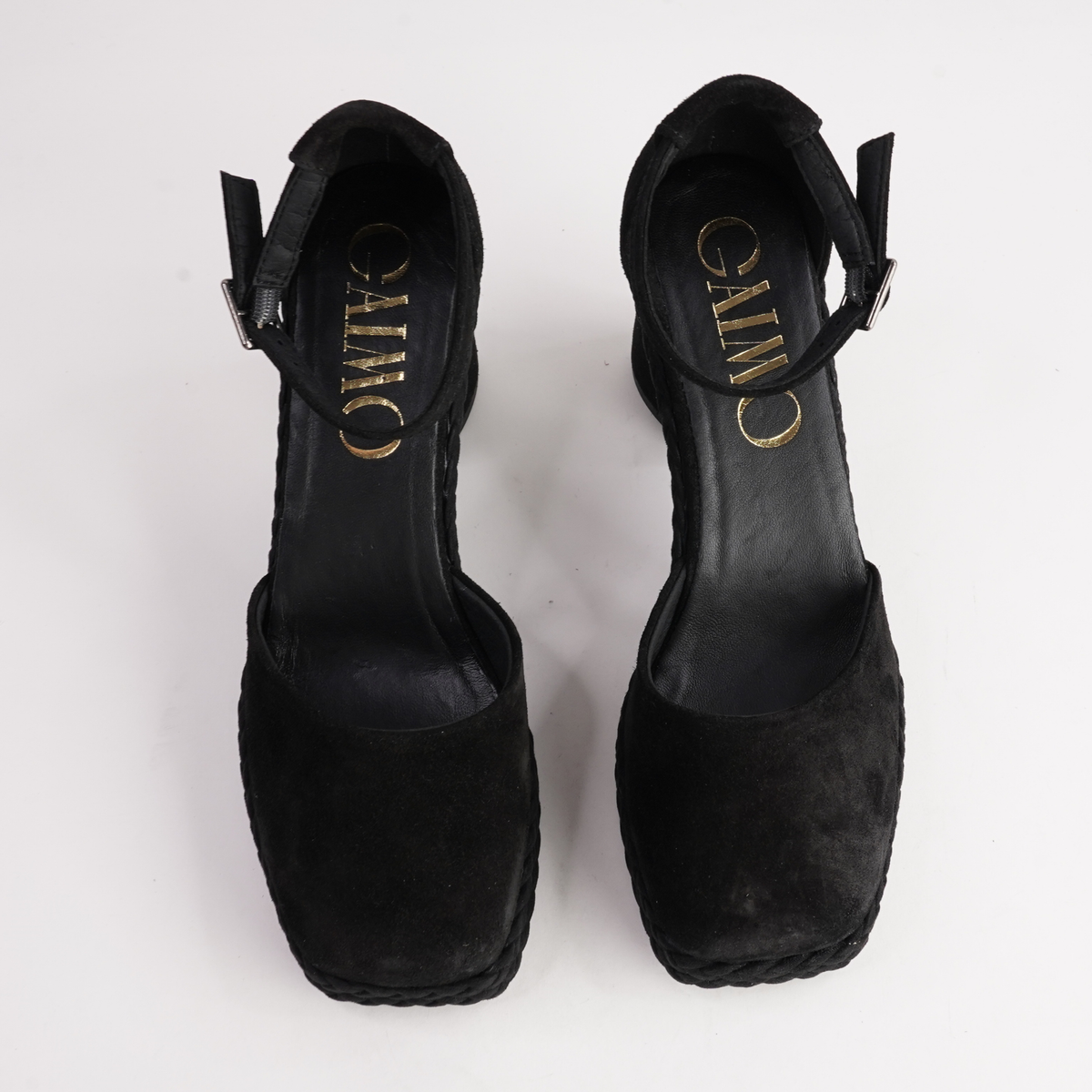 Eldon Negro Nubuck Leather Heels - GAIMO | Shouz
