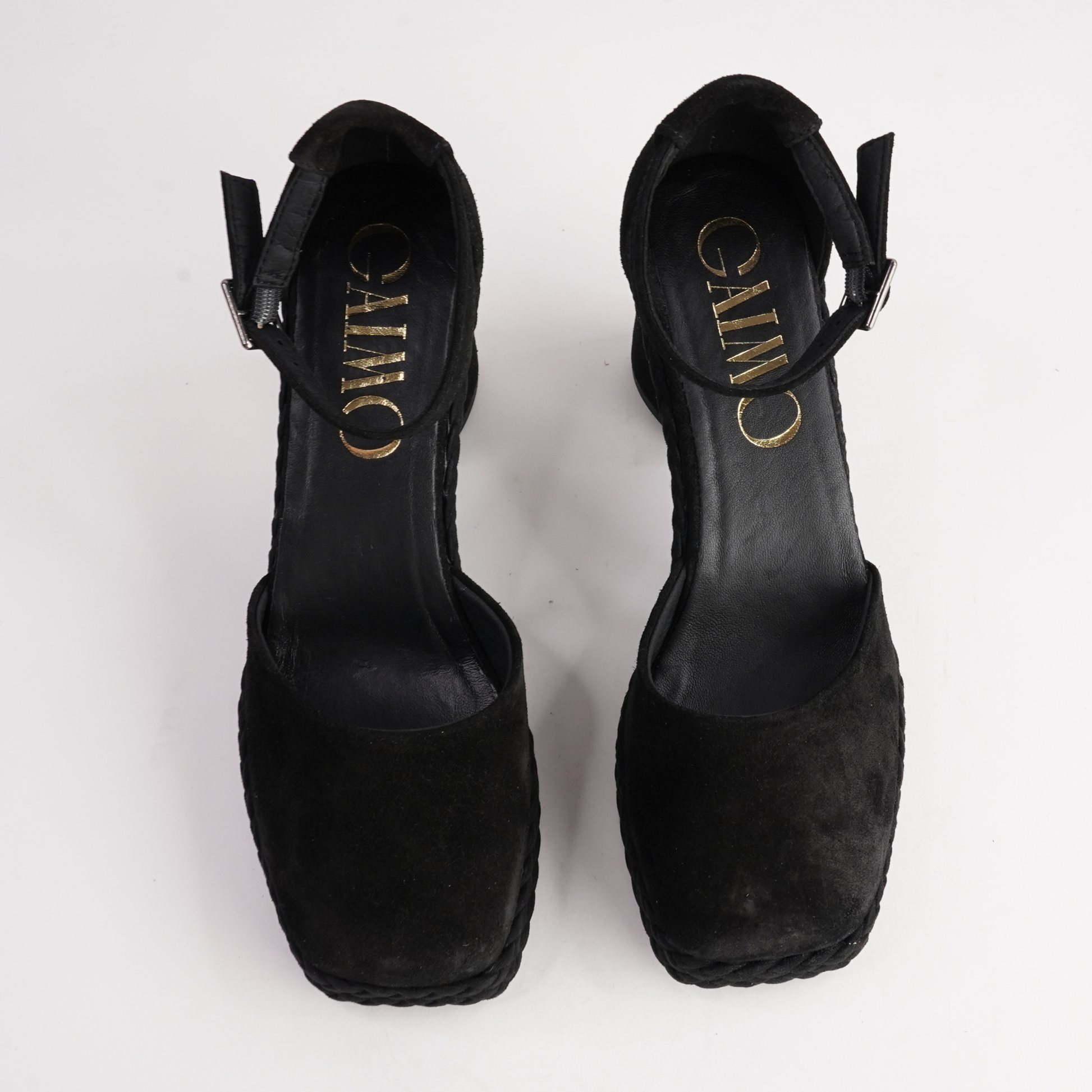 Eldon Negro Nubuck Leather Heels - GAIMO | Shouz