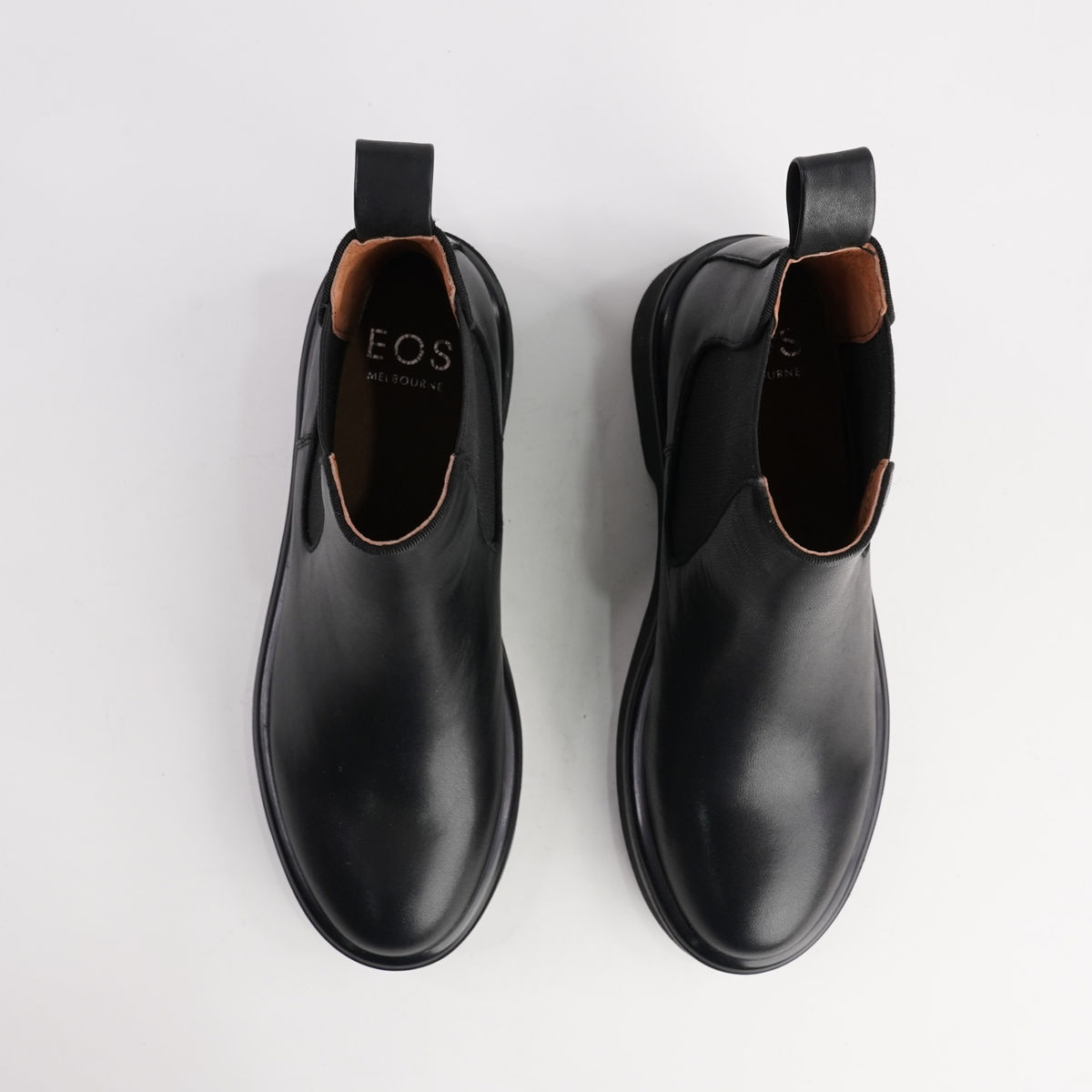 Thea Black Leather Ankle Boots