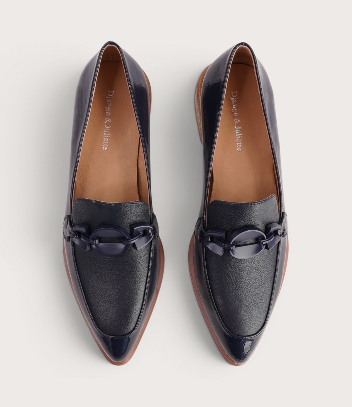Elliotts Navy Patent/ Navy Leather Loafers