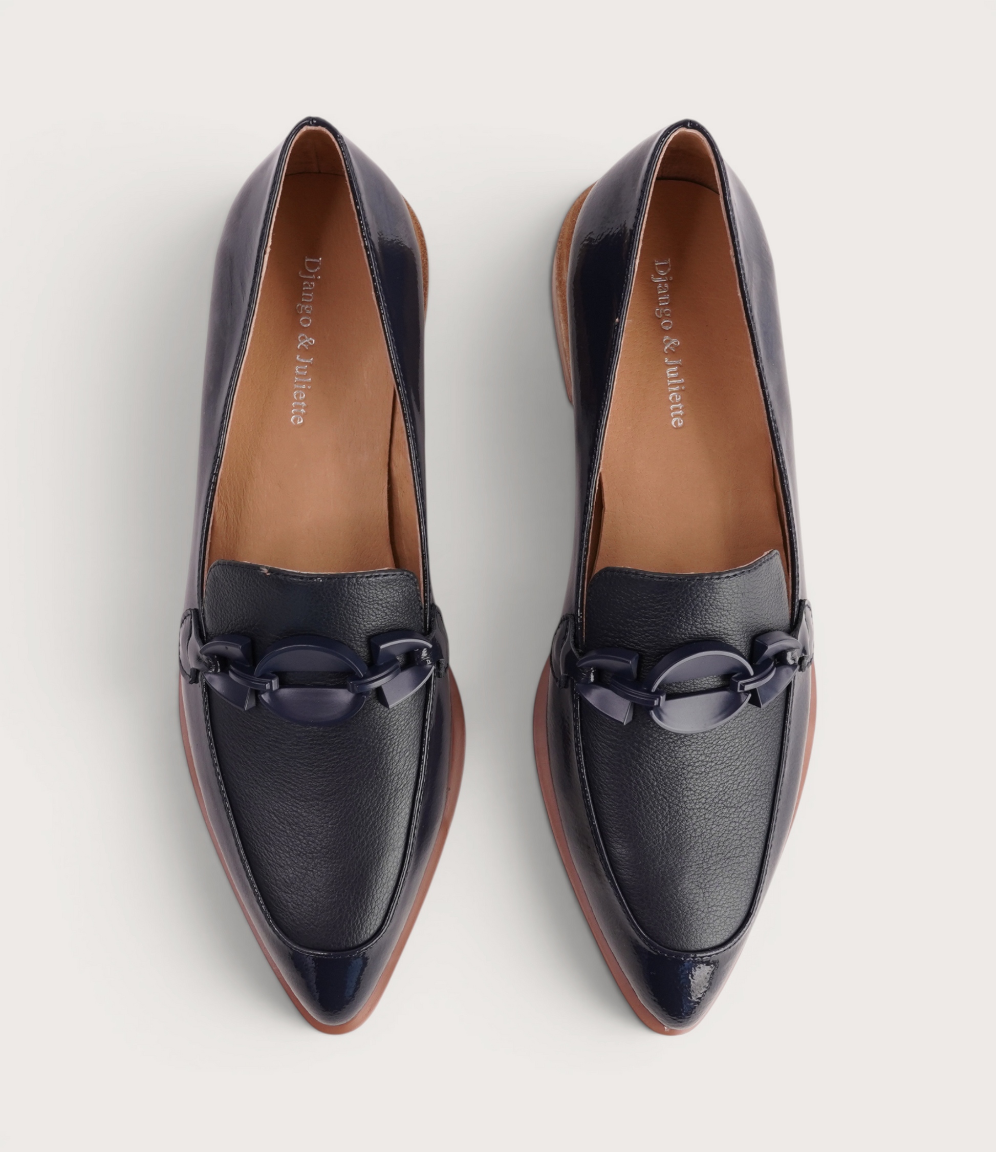 Elliotts Navy Patent/ Navy Leather Loafers