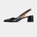 Aura Black Leather Heels