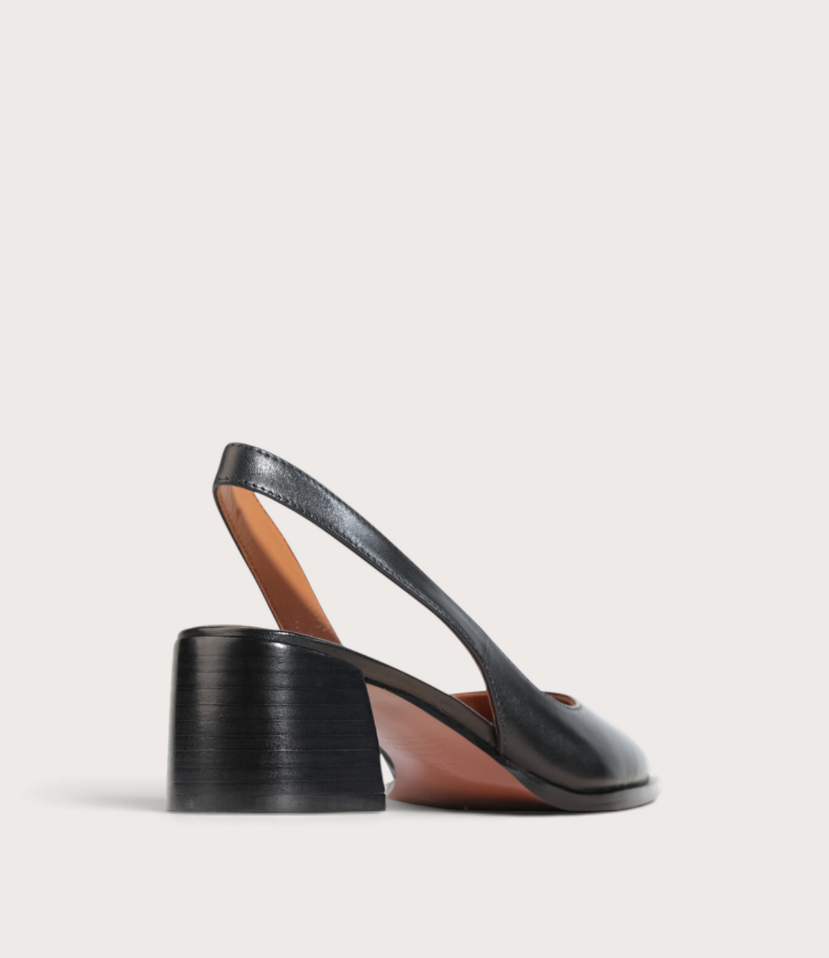 Aura Black Leather Heels