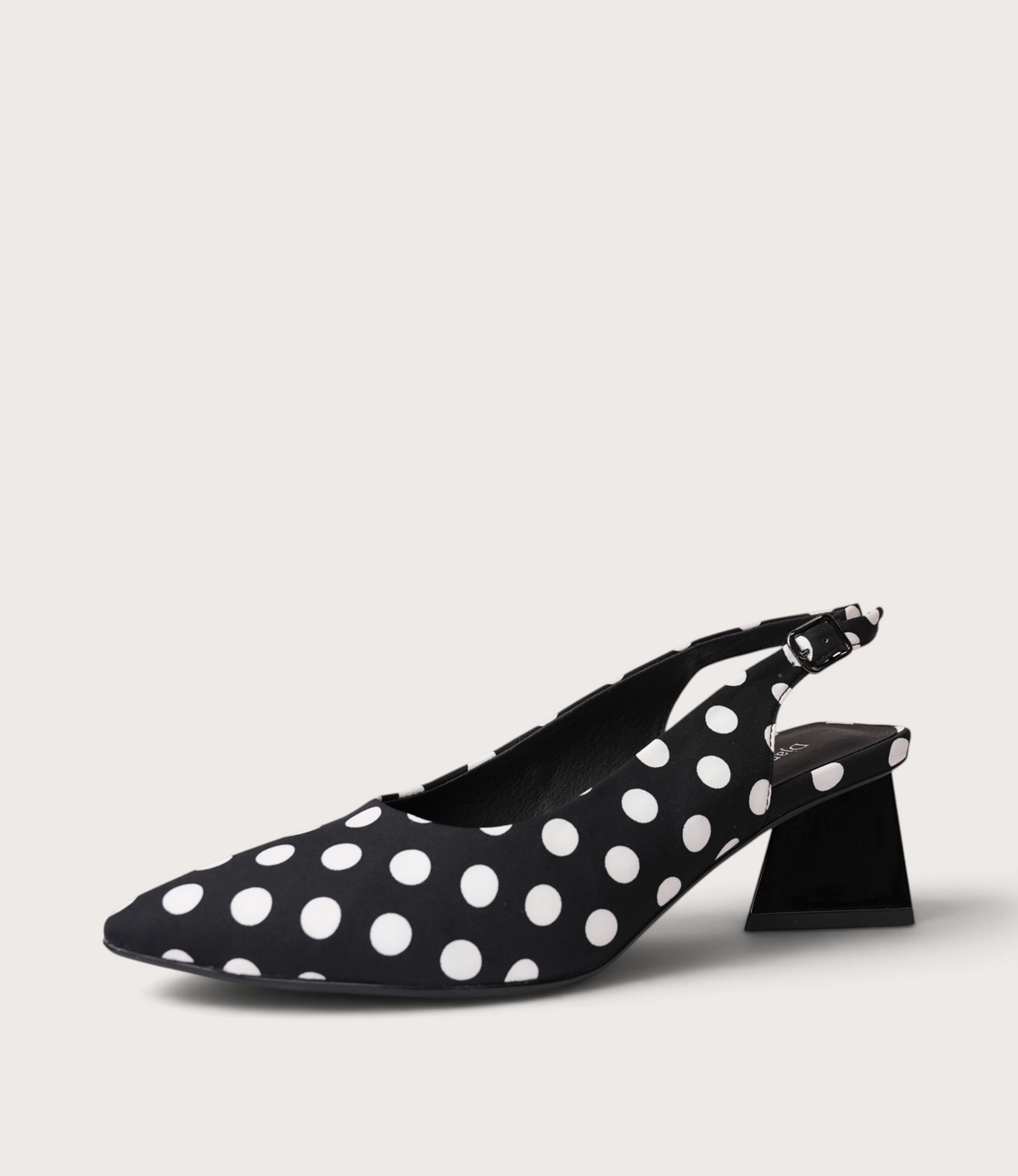 Ihops Black White Spots Leather Heels - DJANGO AND JULIETTE | Shouz