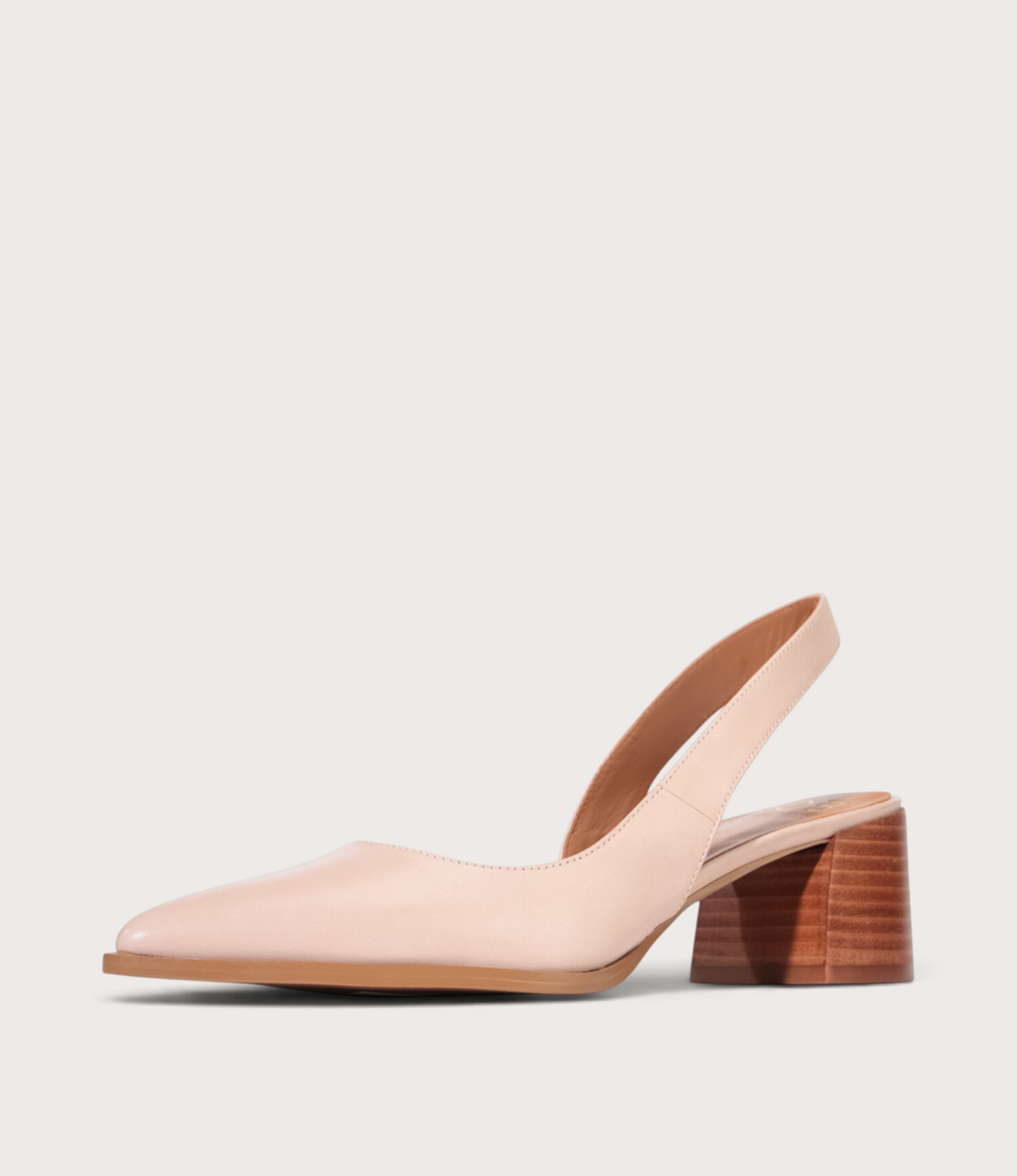 Aura Nude Leather Heels
