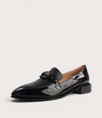 Elliotts Black Patent/ Black Leather Loafers