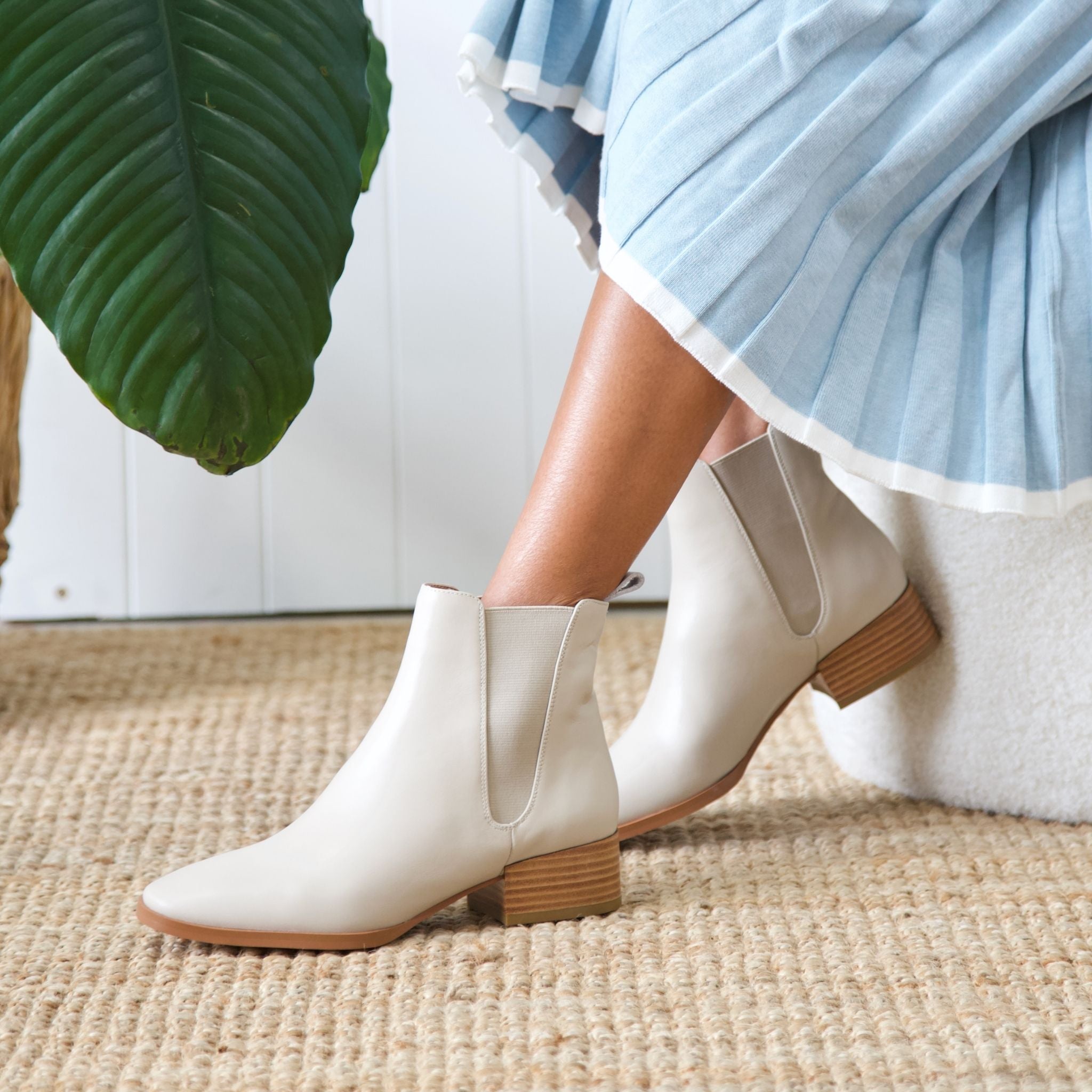 Ivory ankle boots best sale