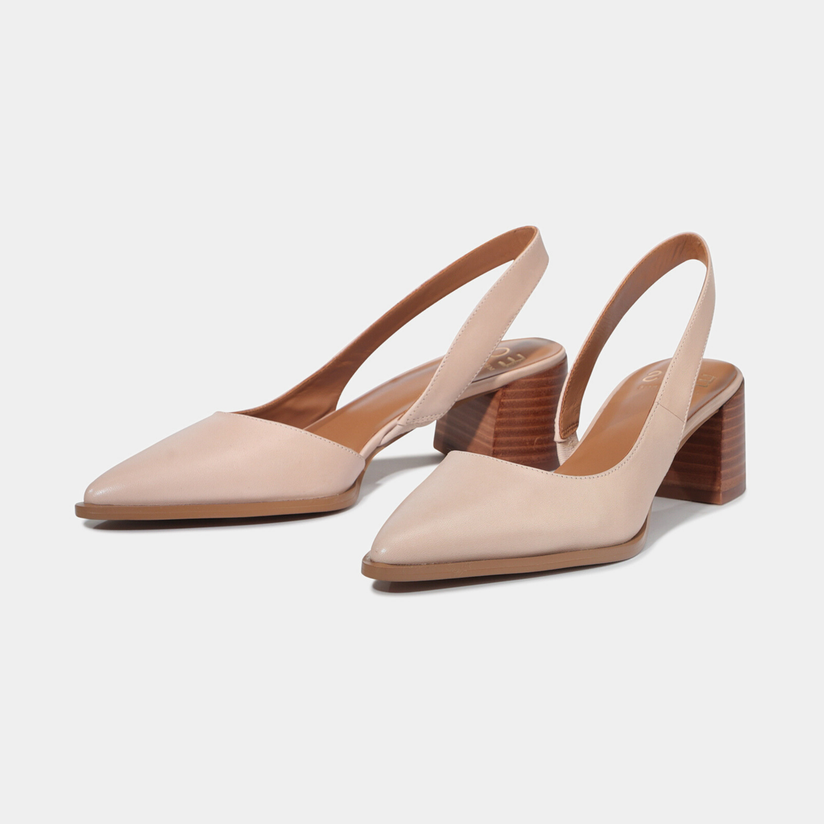Aura Nude Leather Heels - EOS FOOTWEAR | Shouz
