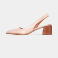 Aura Nude Leather Heels