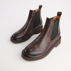 Thea Chestnut Leather Ankle Boots
