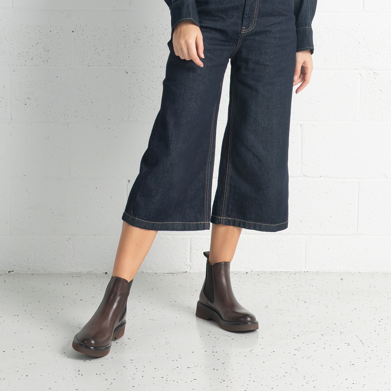 Thea Chestnut Leather Ankle Boots