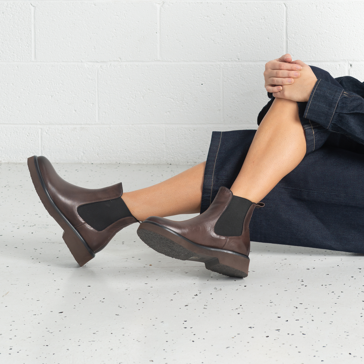 Thea Chestnut Leather Ankle Boots