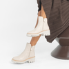 Waizey Nougat Leather Ankle Boots