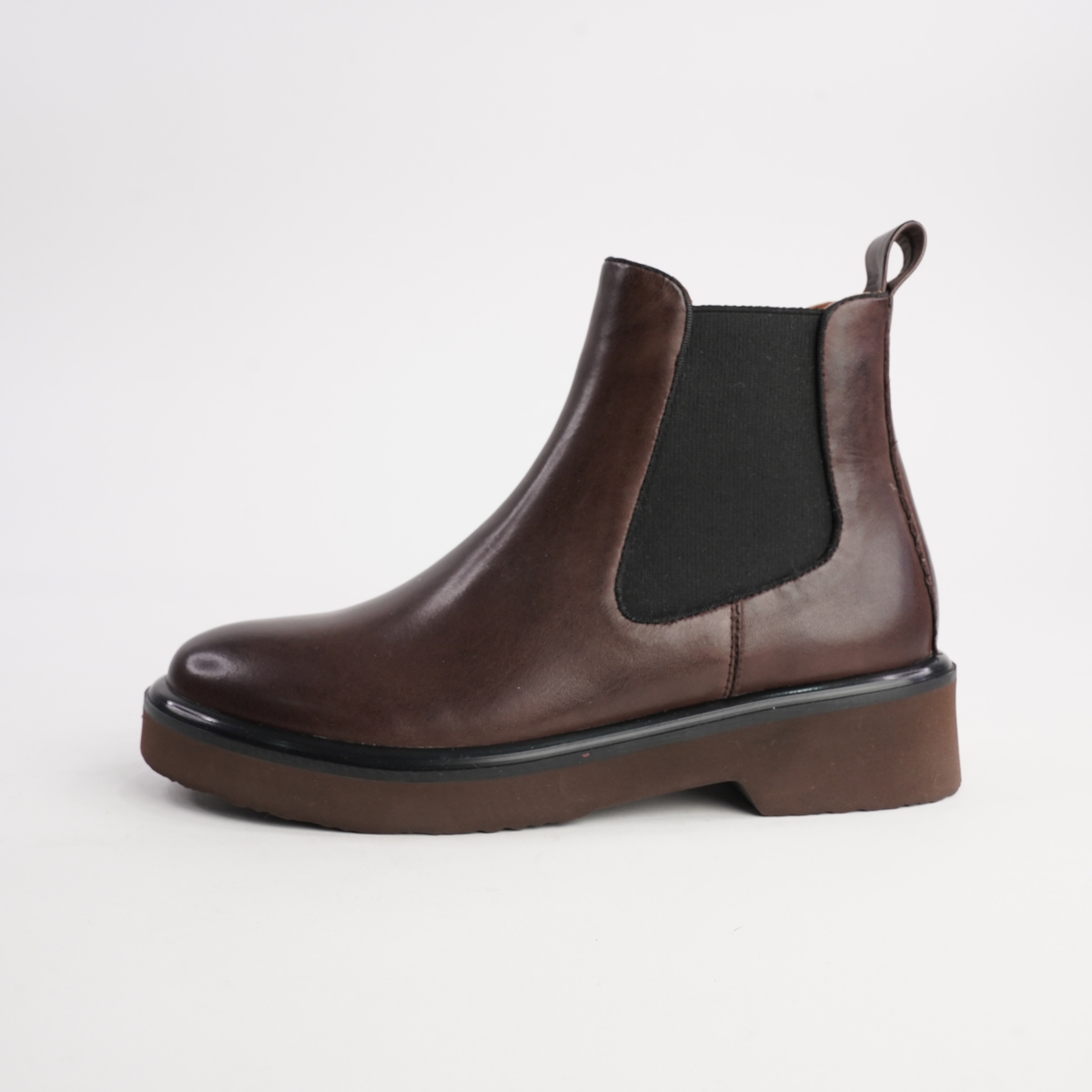 Thea Chestnut Leather Ankle Boots