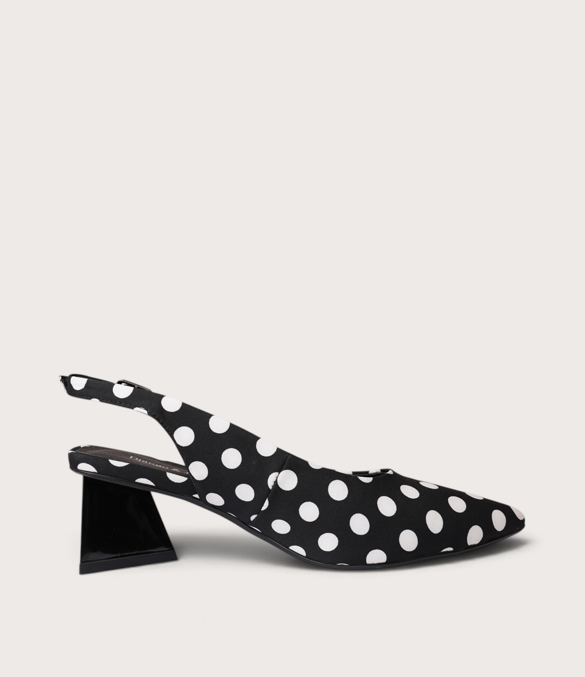 Ihops Black White Spots Leather Heels - DJANGO AND JULIETTE | Shouz