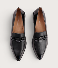 Elliotts Black Patent/ Black Leather Loafers